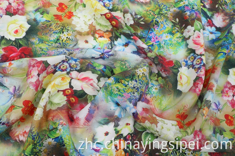 定制染色的窗帘式人造丝数字印刷面料 Custom Color Dyed Poplin Rayon Digital Print Fabric